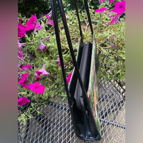 Adorable Bulldog Rhinestone Bling Collar Double Handle Silver Hardware Bag! - Picture 9 of 16